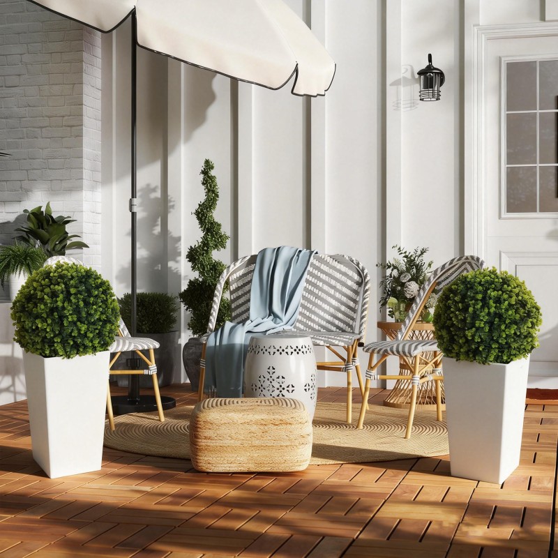 Keinotekoinen eukalyptus palloviherkasvi ruukussa 65 cm, UV-suojattu, 2 kpl, vihreä