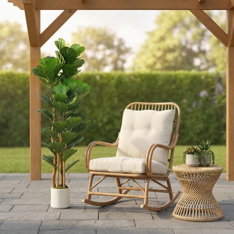 Tekoviululehtiviikuna puuvarrella ja ruukulla 150 cm 71 lehteä vihreä