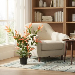 Keinotekoinen koristekasvi 90 cm, 300 lehteä, muovi, punavihreä