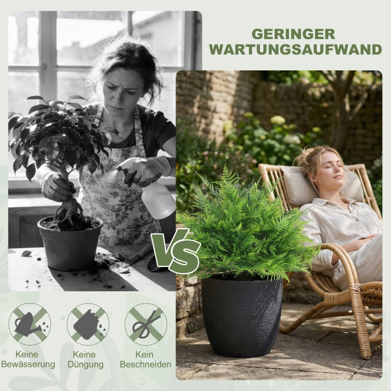 Tekokasvi bostoninsaniainen ulkokäyttöön, UV-suojattu, 60 cm, 2 kpl, vihreä