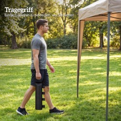 Hiekkapussit paviljongin ja katoksen jaloille, 600D Oxford, 8 kpl, max 5 kg/pussi, musta