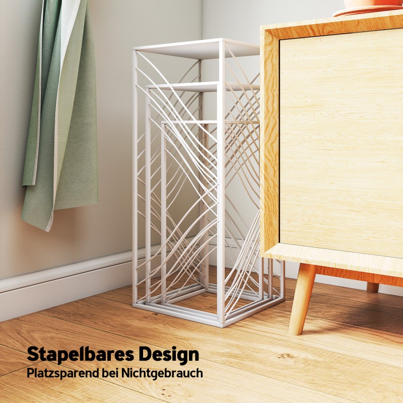 Kukkatelineet sisälle ja ulos, 3 kpl metallia, 50/60/70 cm, valkoinen