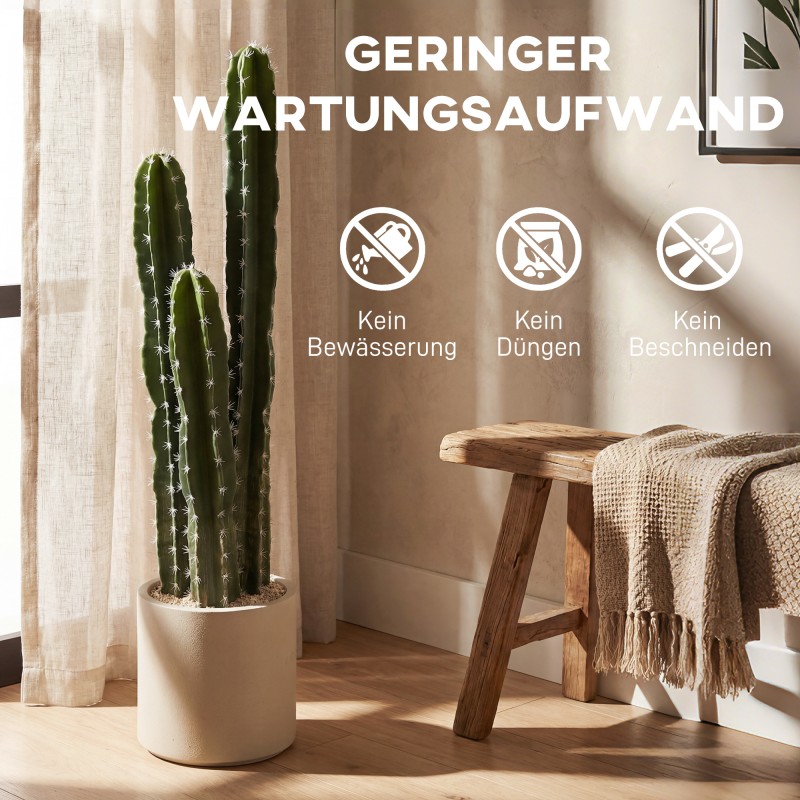 Tekokaktus ruukussa kotiin ja toimistoon 95 cm vihreä EVA/PE-muovi