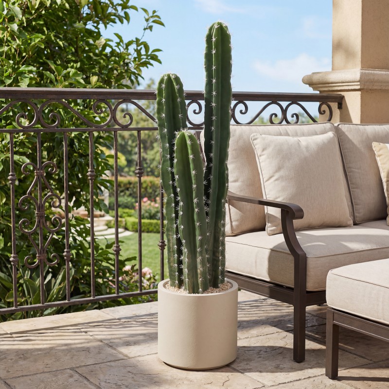 Tekokaktus ruukussa kotiin ja toimistoon 95 cm vihreä EVA/PE-muovi