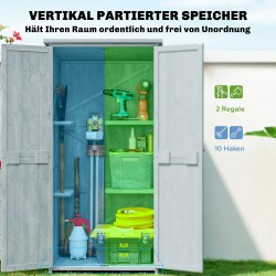 Puutarhan ulkokaappi kuusipuuta 85 x 54 x 170 cm harmaa