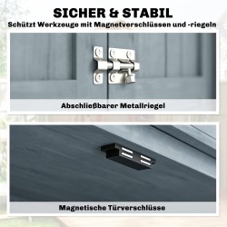 Puutarhan ulkokaappi kuusipuuta 85 x 54 x 170 cm harmaa