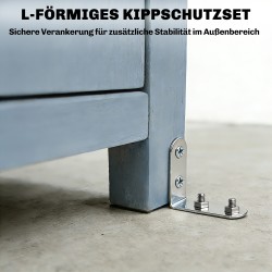 Puutarhan ulkokaappi kuusipuuta 85 x 54 x 170 cm harmaa