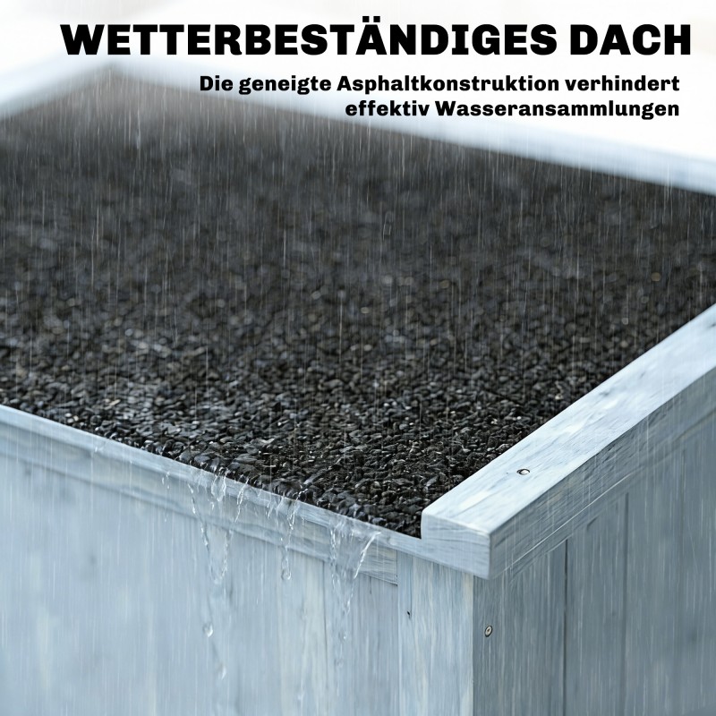 Puutarhan ulkokaappi kuusipuuta 85 x 54 x 170 cm harmaa