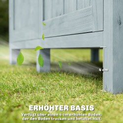 Puutarhan ulkokaappi kuusipuuta 85 x 54 x 170 cm harmaa