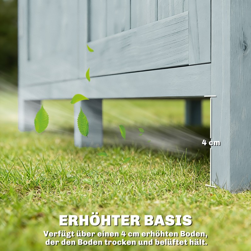 Puutarhan ulkokaappi kuusipuuta 85 x 54 x 170 cm harmaa