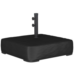 Pihavarjon jalusta täytettävä 80 kg hiekkatäyttö metalli muovi 78x78 cm musta 48 mm