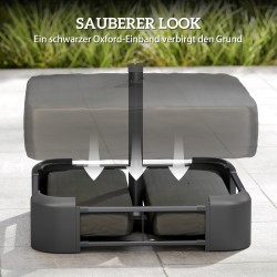 Pihavarjon jalusta täytettävä 80 kg hiekkatäyttö metalli/muovi 78x78 cm musta Ø48 mm