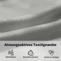 Polyrottinkinen S-muotoinen aurinkotuoli ulkokäyttöön, 5-asentoinen selkänoja, niskatyyny, tummanharmaa-vaaleanharmaa