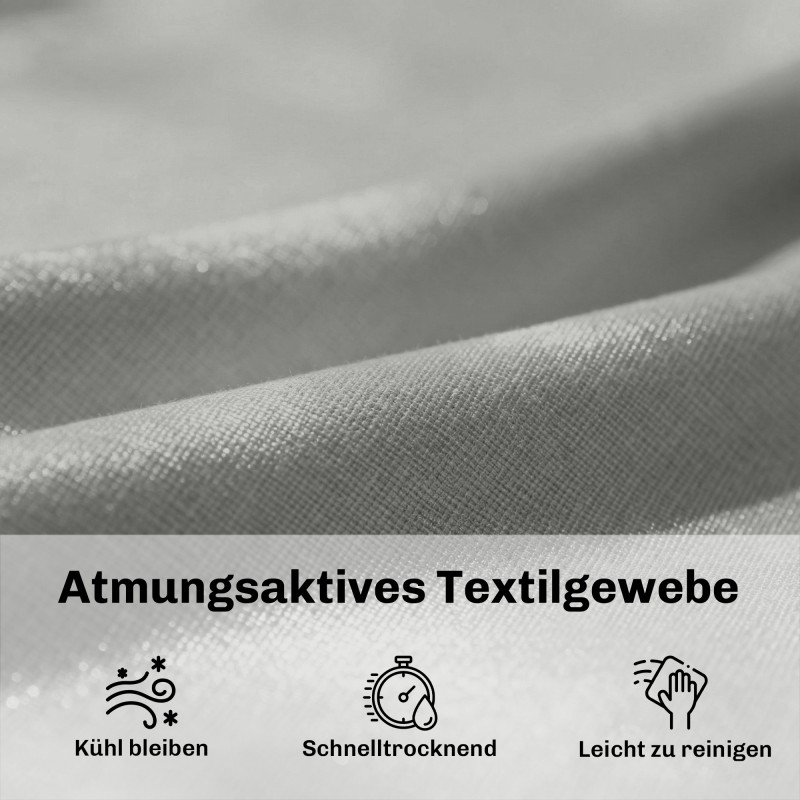 Polyrottinkinen S-muotoinen aurinkotuoli ulkokäyttöön, 5-asentoinen selkänoja, niskatyyny, tummanharmaa-vaaleanharmaa