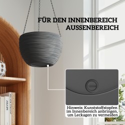 Itsekastelevat riippuvat kukkaruukut ulko- ja sisätiloihin, muovi, 4 kpl, musta