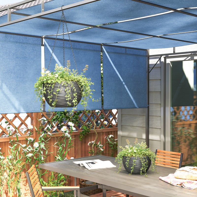 Itsekastelevat riippuvat kukkaruukut ulko- ja sisätiloihin, muovi, 4 kpl, musta