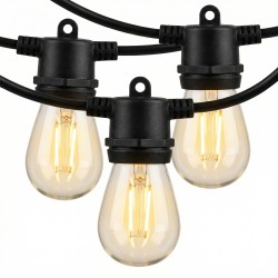 RGBW valoketju ulko ja sisäkäyttöön 16 8 m 15 lamppua lämmin valkoinen värit IP44 kaukosäädin