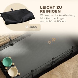 Pieneläinaitaus jyrsijöille teräsverkkoa 120 x 60 x 40 cm vesitiivis pohjamatto musta