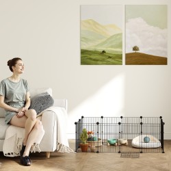 Pieneläinaitaus jyrsijöille teräsverkkoa 120 x 60 x 40 cm vesitiivis pohjamatto musta