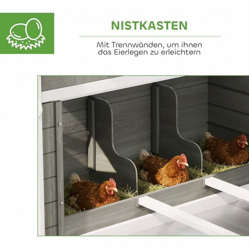 Kanala ulkotarhalla 8–10 kanalle kuusipuuta 347x160x150 cm tummanharmaa