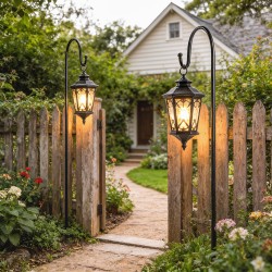 Metallinen puutarhan ripustuskoukku 160 cm, 2 kpl, 5-piikkinen maapiikki, musta