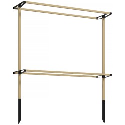 Metallinen marjatuenta vadelmille karhunvatukoille ja mustikoille 119x34x139 cm säädettävä ja laajennettava