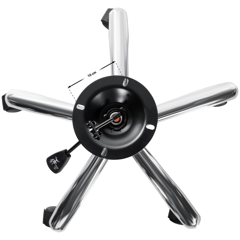 Korvaava toimistotuolin runko säädettävällä korkeudella ja pyörillä