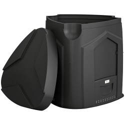 Puutarhakompostori avoimella pohjalla 240 l 3 ovea PP muovia musta