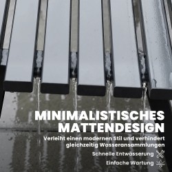 Puutarhapenkki 3-hengen metallinen ulkokäyttöön 154 x 68 x 88 cm musta, kantavuus 240 kg