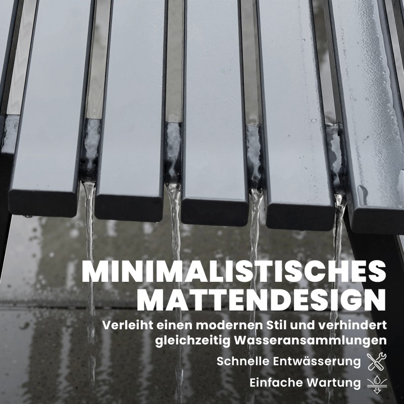 Puutarhapenkki 3-hengen metallinen ulkokäyttöön 154 x 68 x 88 cm musta, kantavuus 240 kg