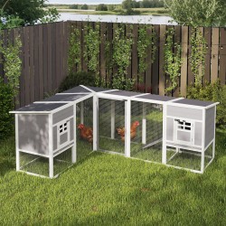 Kanala kulmamalli L-muotoinen kuusipuu 251 x 192 x 103 cm harmaa