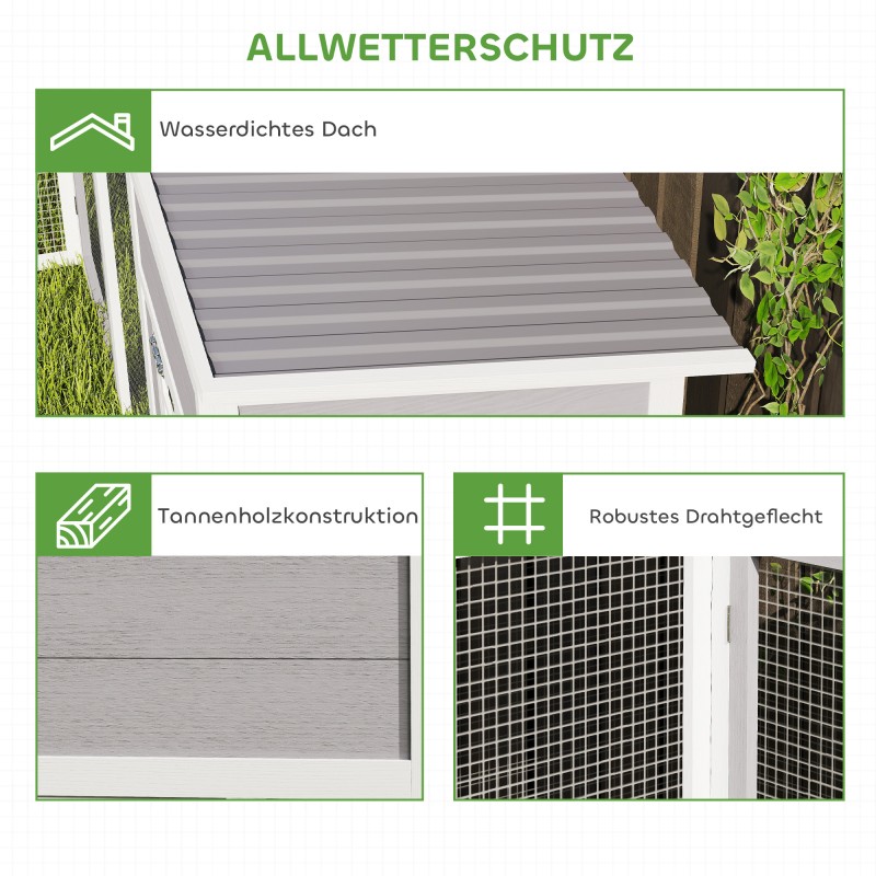 Kanala kulmamalli L-muotoinen kuusipuu 251 x 192 x 103 cm harmaa