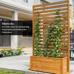 Puinen näkösuoja ja tilanjakaja ulko- ja sisäkäyttöön 80 x 170 cm ruskea