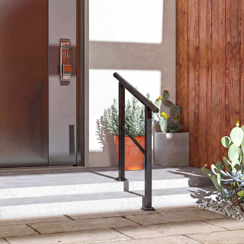 Portaankaide 2–3 portaalle, metallia, säädettävä kulma 0–45°, 95 cm, musta