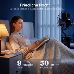 4-in-1 jalallinen sumutintuuletin ilmanraikastimella ja hyttystorjunnalla, 2,3 l, musta, kaukosäädin