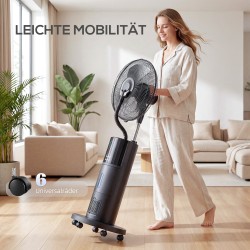 4-in-1 jalallinen sumutintuuletin ilmanraikastimella ja hyttystorjunnalla, 2,3 l, musta, kaukosäädin