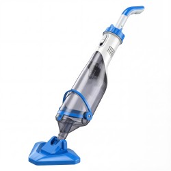 Akkukäyttöinen allasimuri pieniin uima altaisiin ja porealtaisiin teleskooppivarsi 63 150 cm sininen