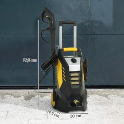 Painepesuri ulkokäyttöön, 1800 W, 135 bar, 540 L/h, alumiinipumppu, 5 m letku, keltainen/musta