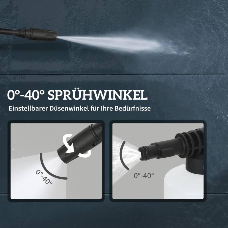 Painepesuri ulkokäyttöön, 1800 W, 135 bar, 540 L/h, alumiinipumppu, 5 m letku, keltainen/musta