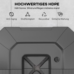 Riippuvarjon jalustan painolevyt 2-osainen HDPE täytettävä jopa 105 kg musta