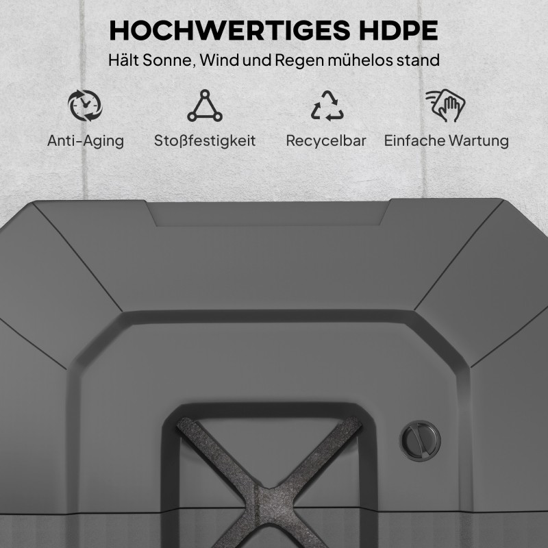 Riippuvarjon jalustan painolevyt 2-osainen HDPE täytettävä jopa 105 kg musta