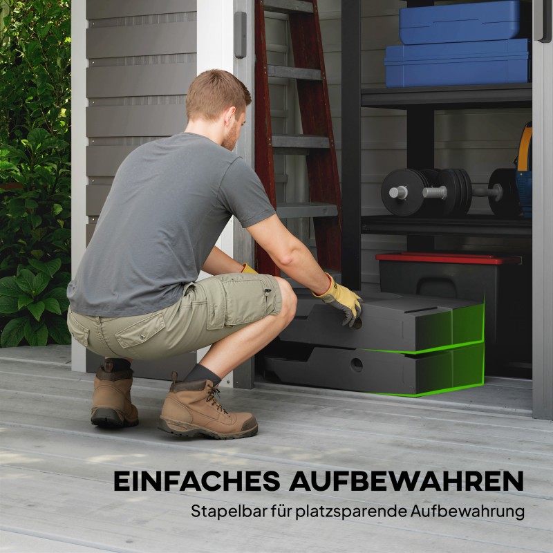 Riippuvarjon jalustan painolevyt 2-osainen HDPE täytettävä jopa 105 kg musta