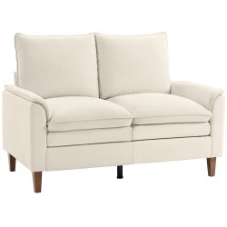 2 istuttava chenille sohva syvä istuin korkea selkänoja 146 cm creme