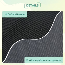 Kohollaan oleva koiran sänky katoksella, hengittävä verkkokangas, harmaa, 92 x 76 x 90 cm