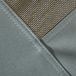 Korotettu koiranleposänky katoksella ulkokäyttöön, harmaa, metallirunko, verkkokangas, 76 x 61 x 73 cm