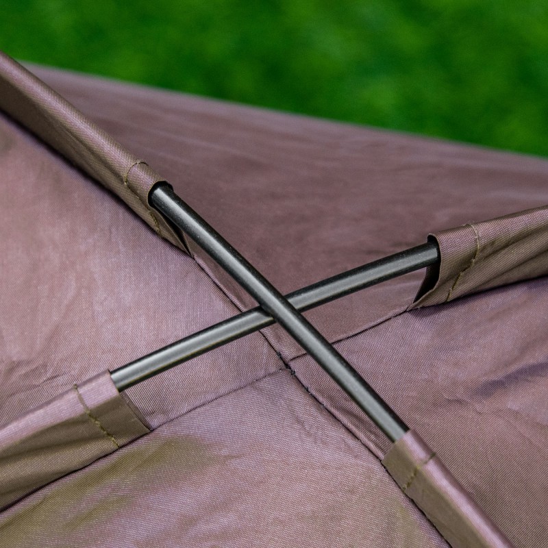 Taittuva koiran leposänky katoksella, korotettu verkkopeti ulko- ja sisäkäyttöön, kahvi/musta