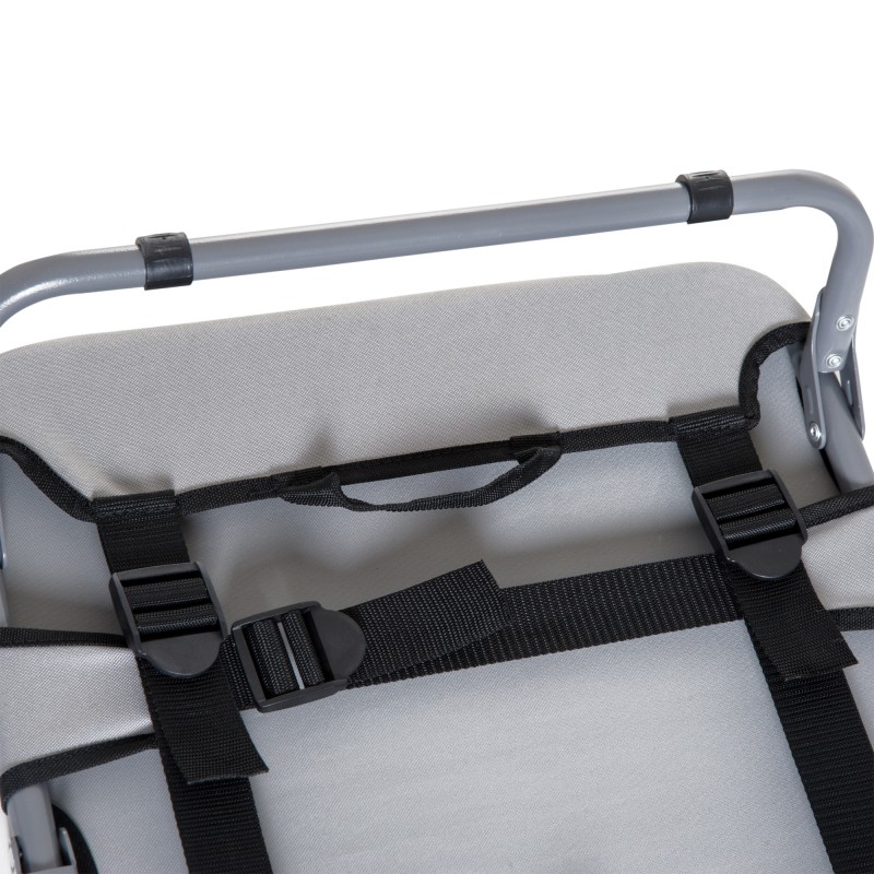 Korotettu taitettava koiranpeti pienille koirille, teräsrunko, hengittävä 600D Oxford -kangas, harmaa, 59 x 46 x 15 cm