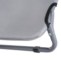 Korotettu taitettava koiranpeti pienille koirille, teräsrunko, hengittävä 600D Oxford -kangas, harmaa, 59 x 46 x 15 cm