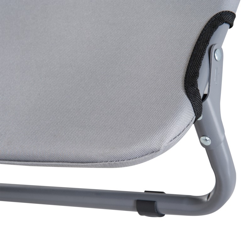 Korotettu taitettava koiranpeti pienille koirille, teräsrunko, hengittävä 600D Oxford -kangas, harmaa, 59 x 46 x 15 cm