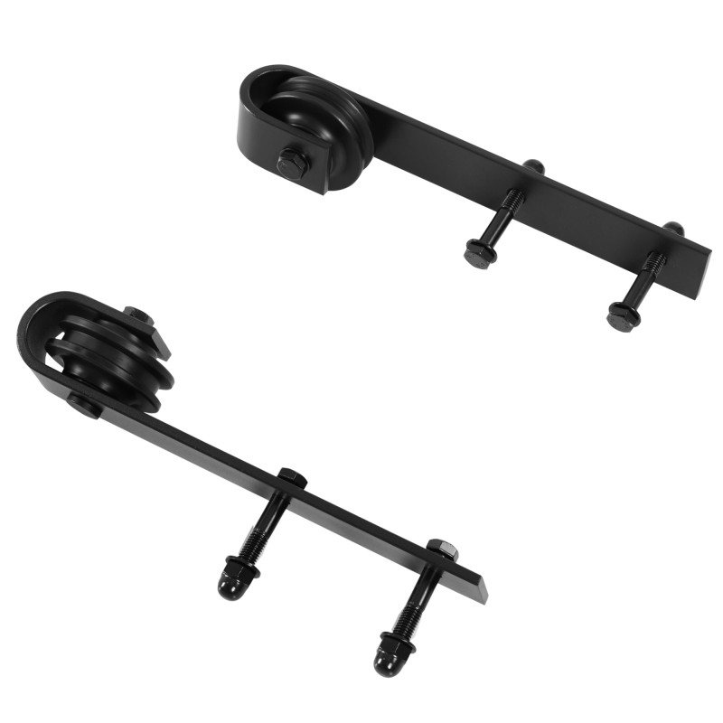 Liukuovikiskosarja seinään, 2 m, enintään 100 kg, hiiliteräs, musta